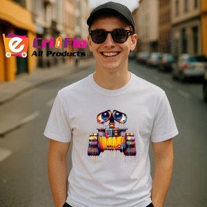 Tricou Robot wall e stil graffiti colorat Copii | Dama | Barbat - Img 5
