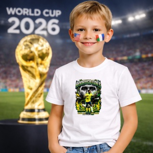 Tricou Rodrygo Goes Brazil World Cup Fifa 2026, din bumbac 100%, tricou alb, Copii | Dama | Barbat - Img 5