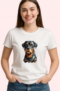 Tricou Rottweiler Geometric Realist, Copii | Dama | Barbat