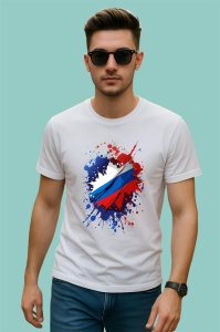Tricou Russia Steag Splash Art, Copii | Dama | Barbat - Img 2