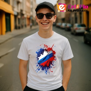 Tricou Russia Steag Splash Art, Copii | Dama | Barbat - Img 7