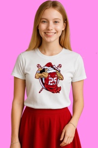 Tricou Santa American Football, din bumbac 100% Copii | Dama | Barbat - Img 3