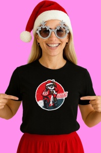 Tricou Santa Scooter, din bumbac 100% Copii | Dama | Barbat