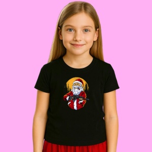 Tricou Santa With Rifle, din bumbac 100% Copii | Dama | Barbat - Img 2