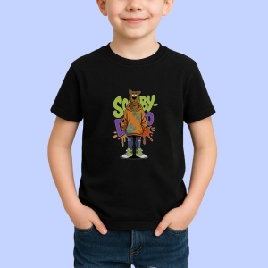 Tricou Scooby-Doo – Relaxed look în portocaliu și violet, chill vibes Copii | Dama | Barbat Barbat - Img 4