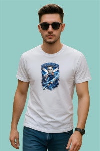 Tricou Scott Mctominay Scotia Mijlocas Fotbal, din bumbac 100% , tricou alb pentru Copii | Dama | Barbat - Img 3