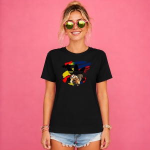 Tricou Scrat Veverita Ice Age Logo Colorat Urban Street Design, din bumbac 100%, tricou negru, Copii | Dama | Barbat