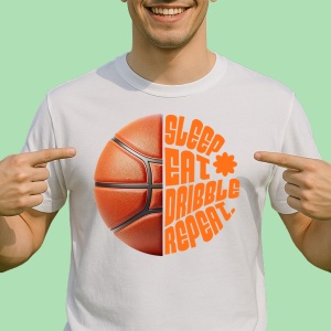 Tricou Seppe Eat Dribble Reapeat Basketball - Copii | Dama | Barbat - Img 2