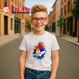 Tricou Serbia Steag Splash Art, Copii | Dama | Barbat - Img 8
