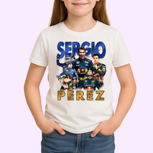 Tricou Sergio Perez Colaj Pilot Red Bull Echipa Formula 1, Copii | Dama | Barbat - Img 3