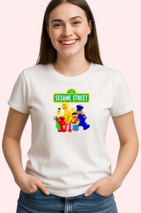 Tricou sesame street emisiune educativa cu papusi colorate si personaje haioase, Copii | Dama | Barbat - Img 3