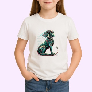 Tricou Sfinx egiptean digital cu decor abstract Copii | Dama | Barbat - Img 4