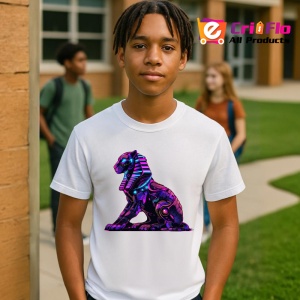 Tricou Sfinx egiptean stil neon pop art Copii | Dama | Barbat - Img 5