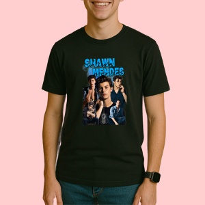 Tricou Shawn Mendes - Portrait Collage, muzica Pop, Dama | Barbat | Copii, Culoare Negru