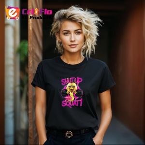 Tricou Shut Up And Squat Roz Haltere, Copii | Dama | Barbat, culoare negru - Img 12