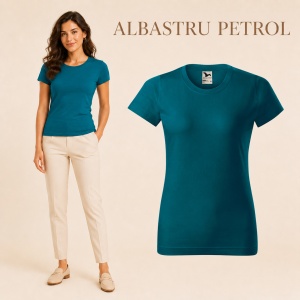 Tricou simplu damă, clasic lejer basic pentru femei | 44 de culori disponibile XS - 2XL - Img 18