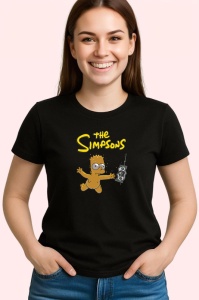 Tricou Simpson bart ca bebelus parodie dupa coperta nevermind, Copii | Dama | Barbat , tricou negru - Img 3