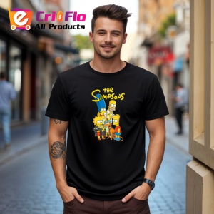 Tricou Simpson familia galbena din springfield in aventuri zilnice, Copii | Dama | Barbat , tricou negru - Img 10