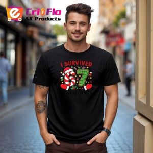 Tricou SIX SEVEN 67 Am Supravietuit Scolii Festiv, din bumbac 100%, tricou negru, Copii | Dama | Barbat - Img 3