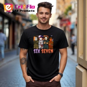 Tricou SIX SEVEN 67 Colectie Personaje Horror, din bumbac 100%, tricou negru, Copii | Dama | Barbat - Img 3