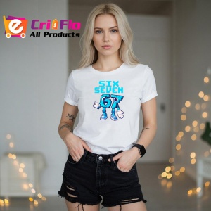 Tricou SIX SEVEN 67 Ice Robot Winter Style, din bumbac 100%, tricou alb, Copii | Dama | Barbat - Img 3