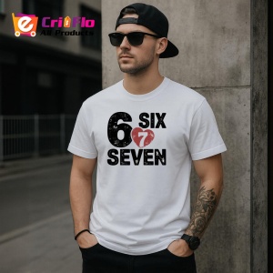 Tricou SIX SEVEN 67 Iubire Contrast, din bumbac 100%, tricou alb, Copii | Dama | Barbat - Img 1