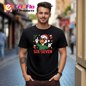Tricou SIX SEVEN 67 Ratusca Craciun Vesela 2, din bumbac 100%, tricou negru, Copii | Dama | Barbat - Img 3