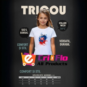 Tricou Slovakia Steag Splash Art, Copii | Dama | Barbat - Img 8