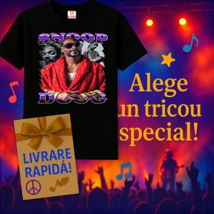 Tricou Snoop Dogg - Red Jacket, muzica Hip-Hop (Gangsta Rap), Dama | Barbat | Copii, Culoare Negru - Img 11