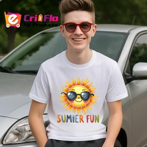 Tricou Soare zambitor cu ochelari text summer fun grafica jucausa Copii | Dama | Barbat Barbat - Img 9