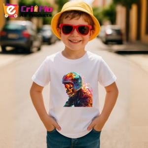 Tricou Soldat pe motor in flacari fundal artistic Copii | Dama | Barbat - Img 10