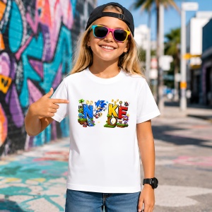 Tricou Sonic Green Hill Zone Urban Game Typography, din bumbac 100% Copii | Dama | Barbat - Img 4