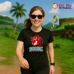 Tricou Sonic Knuckles - Furia Rosie Copii | Dama | Barbat - Img 12
