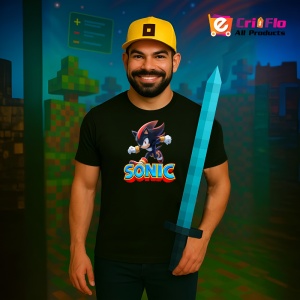 Tricou Sonic Shadow - Forta in Miscar Copii | Dama | Barbat - Img 2