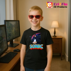Tricou Sonic Shadow - Privire Tactica Copii | Dama | Barbat - Img 5
