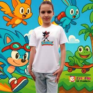 Tricou Sonic Shadow - Razboinicul Sabiei Rosii Copii | Dama | Barbat - Img 4