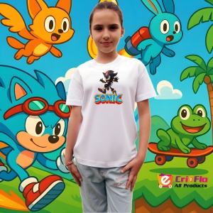 Tricou Sonic Shadow - Saritura Exploziva Copii | Dama | Barbat - Img 4