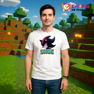 Tricou Sonic Shadow - Univers Intunecat Copii | Dama | Barbat - Img 2