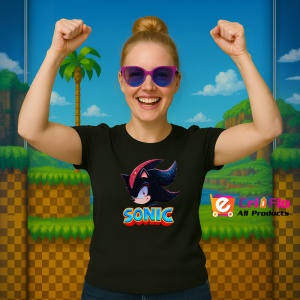 Tricou Sonic Shadow - Univers Intunecat Copii | Dama | Barbat - Img 11