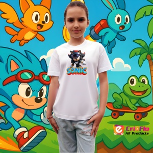 Tricou Sonic Shadow - Vizionar de Viteza Copii | Dama | Barbat - Img 4