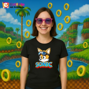 Tricou Sonic Tails - Inventator Aerian Copii | Dama | Barbat - Img 3