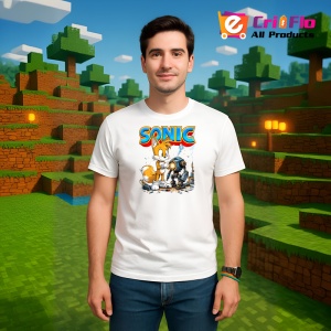 Tricou Sonic Tails - Robotul Mecanizat Copii | Dama | Barbat - Img 2