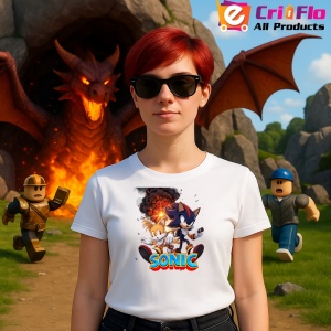 Tricou Sonic Tails si Shadow - Explozie de Actiune Copii | Dama | Barbat - Img 11