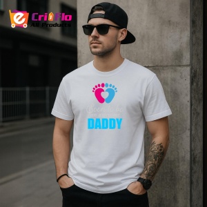 Tricou Soon To Be Daddy Albastru, din bumbac 100%, tricou alb, Dama | Barbat - Img 2
