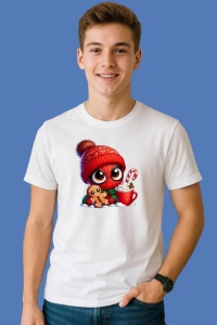 Tricou Spider Man Cu Cana Si Biscuit, din bumbac 100%, tricou alb, Copii | Dama | Barbat - Img 3