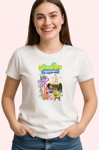 Tricou spongebob echipa de personaje subacvatice langa krusty krab in aventura animata, Copii | Dama | Barbat - Img 3