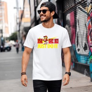 Tricou Spongebob Squarepants Yellow Urban Vibe Logo Rosu, din bumbac 100% Copii | Dama | Barbat - Img 5
