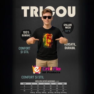 Tricou Sri Lanka Steag Splash Art, Copii | Dama | Barbat, culoare negru - Img 6