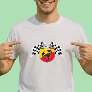 Tricou Steaguri Cu Logo Abarth | Unisex Dama si Barbat