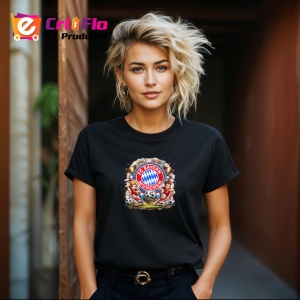Tricou Stema Bayern Munchen Fotbal Club Germania, din bumbac 100%, tricou negru Copii | Dama | Barbat - Img 8